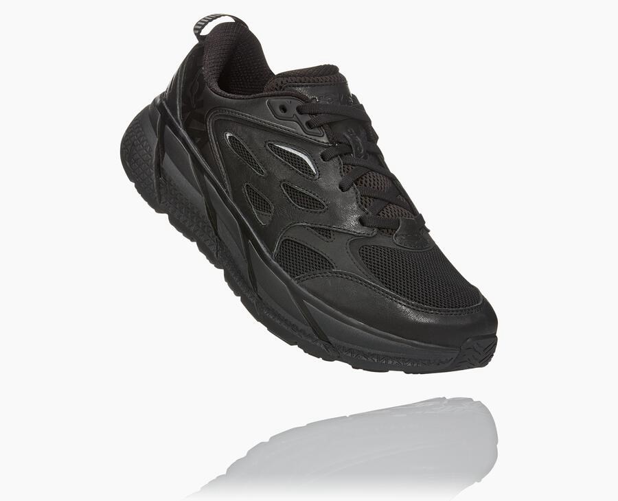 Hoka Womens Running Shoes NZ - Hoka Clifton L Black (ISU640928)